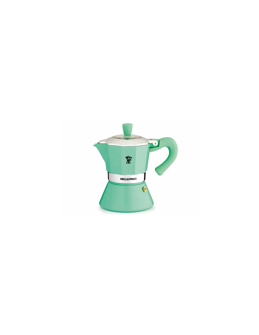 cafétière 6 tasses 19 x 11.5 x h19 cm - turquoise - bellexpress - pezzetti